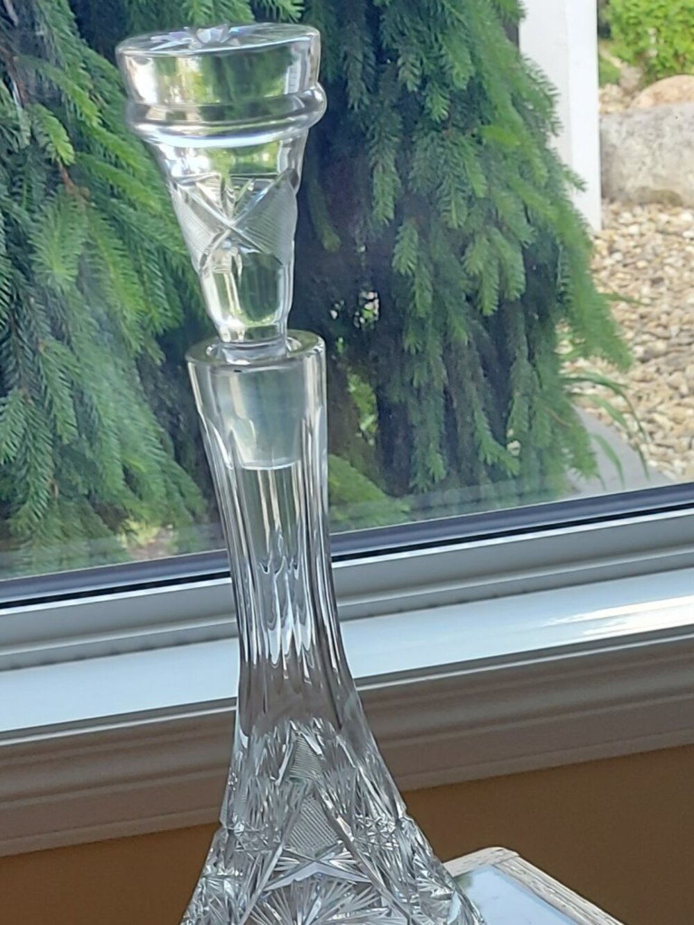 Elegant Tall Crystal Decanter